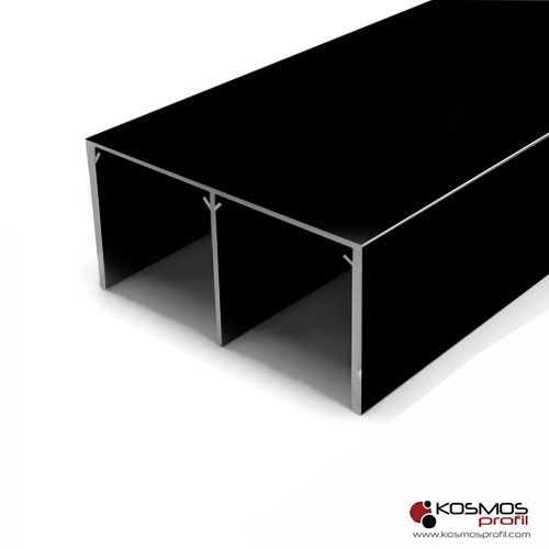 Aluminijumska gornja šina MT-1-2K-80 /crna/ L=3m