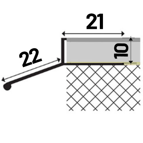 Balkonska okapnica AO-10 / Zlato mat